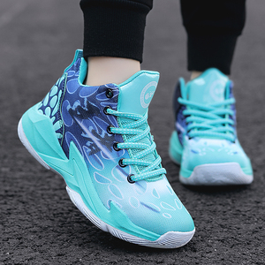 李宁儿童篮球鞋男童夏季透气网面男孩运动鞋中大童小学生专业训练