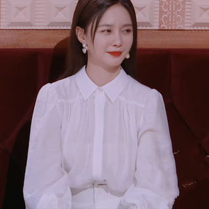 火星情报局5沈梦辰同款白色衬衫2020新款时尚百搭韩版长袖上衣服