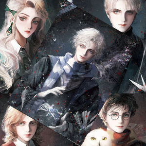 爆款电影哈利波特harry potter黄金三人组学生宿舍高清墙贴壁纸