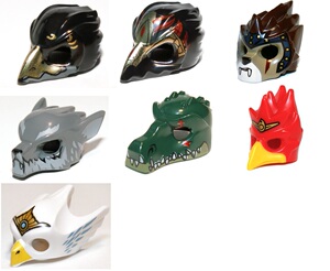 lego乐高人仔头盔头套 12550pb01 16656pb03乌鸦头鸟类人仔头多款