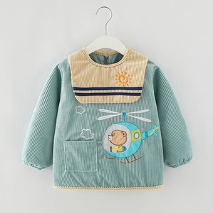 儿童罩衣冬季外穿可爱男童洋气秋冬款吃饭衣小孩男孩男宝宝兜兜衣