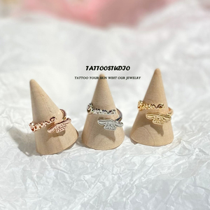 卡通玉桂狗戒指开口儿童戒指大耳狗喜拿闺蜜食指环可调节女ins潮