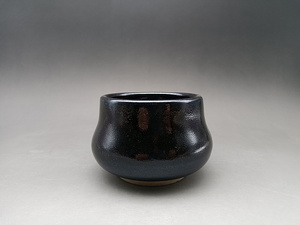 60年代 淄博美术陶瓷厂 博山窑 中国博山 雨点釉 大茶钵 大罗汉钵