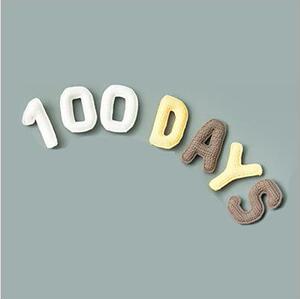 新款儿童拍照服装新生儿主题道具摄影百天照100天字母数道具