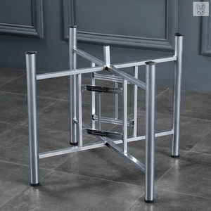 加厚圆形折叠桌腿支架伸缩家用对折桌铁架子桌子腿圆桌桌架1人付款42