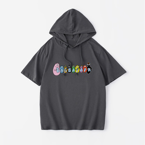 经典法国动画片barbapapa巴巴爸爸80后记忆t恤短袖衣服女男连帽背