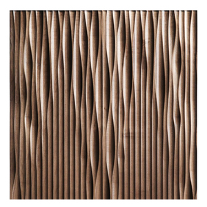 装饰性集成覆层墙板门板实木雕刻造形板立体浮雕波纹板立体波浪板