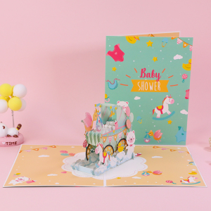 创意祝福男孩新生婴儿宝宝生日出生贺卡baby百日满月祝贺卡片2人付款