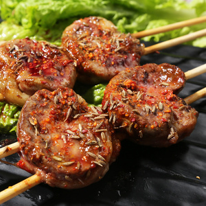 鲜羔羊羊腰子串
