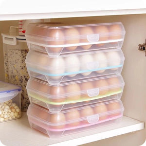 新款鸡蛋收纳盒塑料防碎盒装家用冰箱保鲜盒防摔大号多层储存蛋托