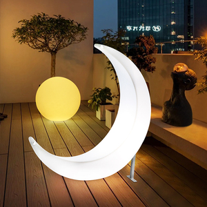 led发光月亮椅秋千太阳能户外庭院灯节庆活动装饰网红月牙星星灯