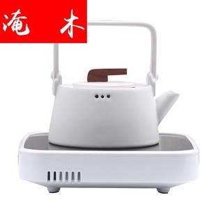 淹木帝依电陶炉 白陶烧水提梁壶煮茶壶日式功夫茶具泡茶煮茶器