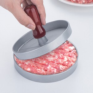 模具压肉器铝制汉堡肉饼手动圆形压牛汉堡器厨房小工具家用diy