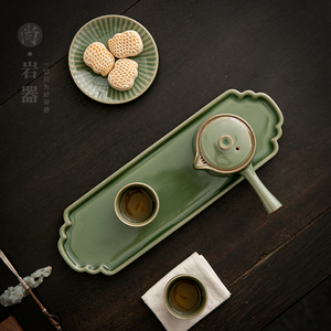 家用2人茶器复古功夫茶具简约1壶2杯快客杯小型茶壶茶杯泡茶套装