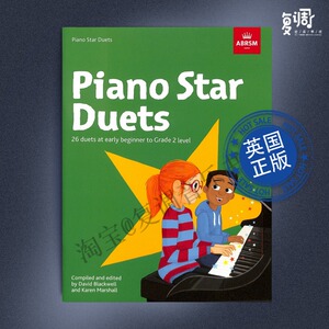 钢琴小星星  四手联弹 预备级-二级【英文原版】abrsm 英皇考级 教材