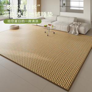 日式藤席地毯客厅夏季榻榻米垫子卧室房间床边凉席地垫大面积全铺