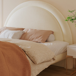 tb636865861淘宝布艺圆床双人床现代简约小户型圆形公主床网红情侣