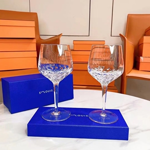 靠谱家—全新爱马仕hermes圣路易水晶透明红酒杯玻璃高脚杯送礼