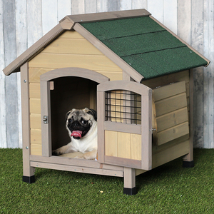 实木狗屋防雨水防晒户外室内泰迪巴哥柯基犬狗窝狗笼子小型犬专用