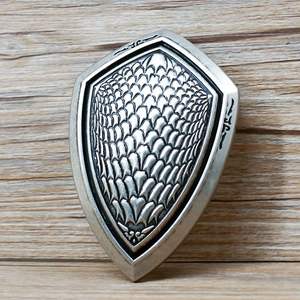 时尚羽鳞盾皮带扣头男士平滑扣4cm简约腰带头板扣3.8cm裤带配件