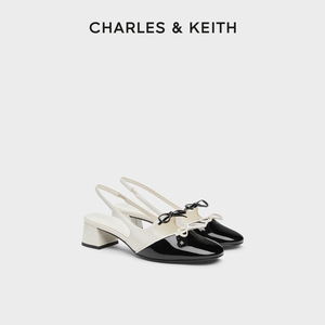 【618同价】CHARLES&KEITH24新款CK1-61720194法式蝴蝶结低跟凉鞋
