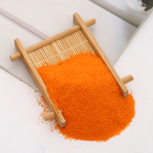 1斤桔色沙子布景金黄色石英沙灭烟沙微景观造景装饰彩色沙子细沙