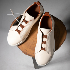 原6900 醉新配色 italy進口羊毛鞋面 升级版鹿皮!男士一脚蹬板鞋