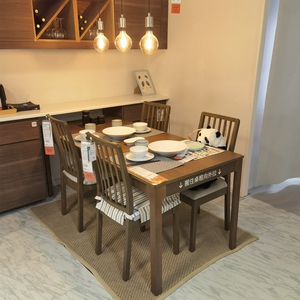 至爱baby宜家ikea伊克多兰伸缩型餐桌饭桌多功能北欧轻奢简约加长