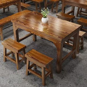 烧烤店桌椅组合仿古