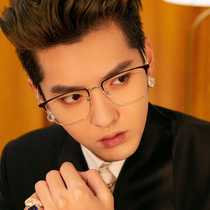 吴亦凡同款方框眼镜近视男韩版潮可配有度数女网红款素颜眼睛框架