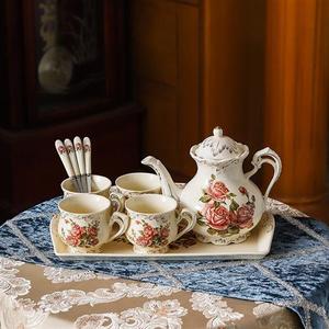 洛施芙(LOSEFU)陶瓷茶具套装欧式英式下午茶茶具套装水杯咖啡杯套
