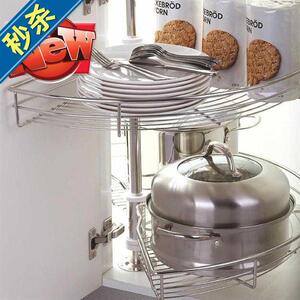 爱梦鸟堂用橱柜转角柜旋a转蓝篮橱柜旋转角柜02转盘厨房i柜内拐角