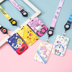 可伸缩公交卡学生校园卡幼儿园接送卡卡套带挂绳卡通证件门禁卡壳