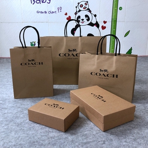 美国原装正品coach蔻驰纸袋 礼品袋 防尘袋钱包盒子皮带手提 袋子