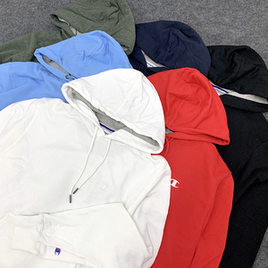 现货 champion 男女情侣春秋加绒双标刺绣套头连帽衫卫衣