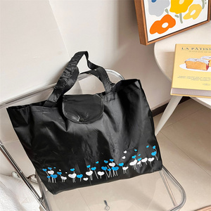 外贸原单可折叠便携式单肩购物袋超市环保购物袋37X44CM