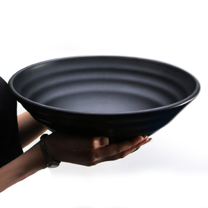 麻辣烫碗大碗冒菜碗大号羊肉汤粉碗商用密胺餐具塑料黑色酸菜鱼碗