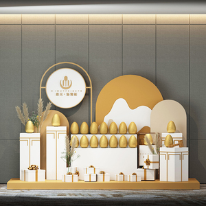 砸金蛋台美陈售楼处dp点堆头房地产营销中心礼品道具布置4s店摆件