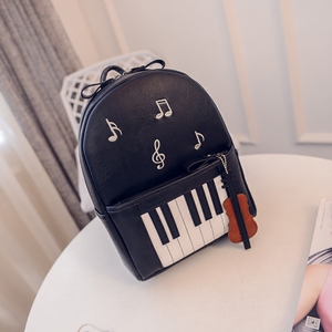 新款韩版时尚休闲包复古女包钢琴键盘双肩包大包学生书包包邮