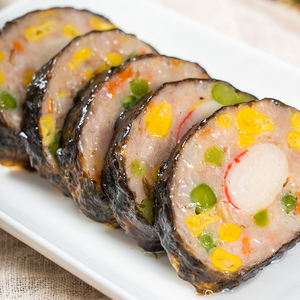 2021新货光头佬联圣 蟹柳紫菜卷350g 12块装广东速冻早茶点心早餐