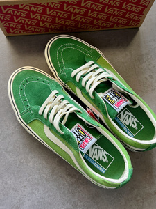 vans sk8-low sf牛油果绿草绿色低帮男女帆布滑板鞋 vn0a4uwi4ws
