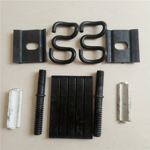 水泥轨枕扣件 鱼尾螺栓 i型弹条 钢轨橡胶垫板 矿用轨枕扣件