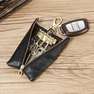 锁匙包拉链汽车匙包真皮多功能头层牛皮个性家用钥匙包卡片零钱包
