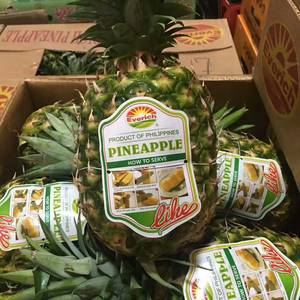 25斤原箱都乐everich菲律宾ev带冠大凤梨金菠萝不用去眼10斤整箱