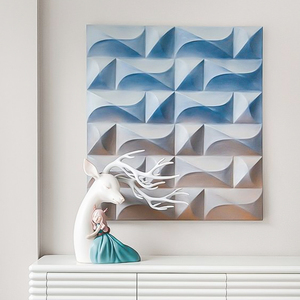 3d立体木头浮雕手工挂画进门玄关走廊过道装饰画抽象小众艺术壁画