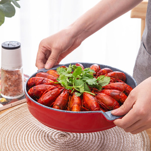 网红a5龙虾盘子商用餐厅装麻辣虾餐具创意海鲜拼盘密胺放烤肉盘