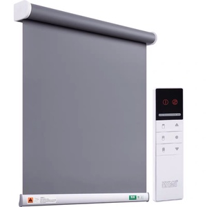 b1级阻燃防火办公室卷帘窗帘生产厂家创明名成亨特遮光电动卷帘