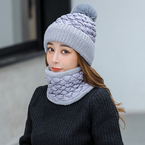 新款羽绒帽子女秋冬天加绒加厚保暖东北防寒帽冬季骑车护脖针织帽