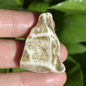 5mm天然新疆罗布泊地表白蛋白石原石裸石吊坠太阳锈54