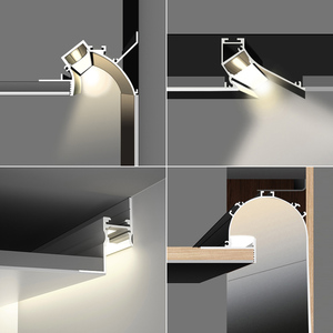 洗墙灯线性灯反光灯槽嵌入式线形灯吊顶回光灯带暗藏隐形灯槽悬浮